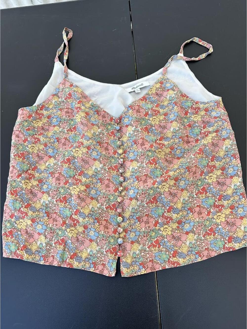 Madewell Floral Button Front Cami Size 8